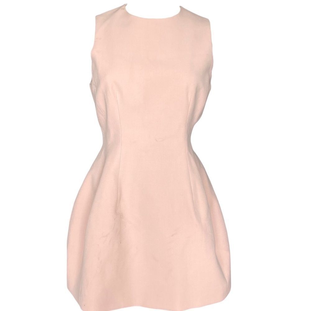 Zara Blush Pink Sleeveless Flared Elegant Dress Size M